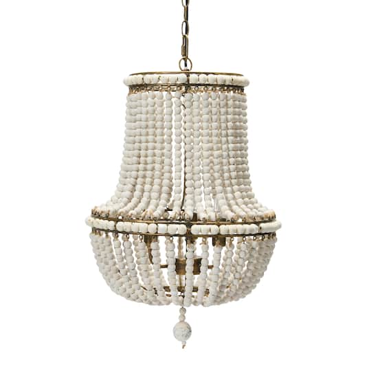 Hello Honey® 21" Draped Wood Bead Chandelier